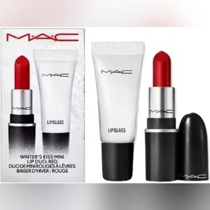MAC Cosmetics Red Mini Lipstick & Lipglass Duo NEW